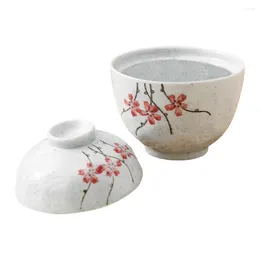 Dinnerware Sets Cups Ceramic Stew Pot Soup Bowl Steaming Kitchen Tableware Supply White Stewing