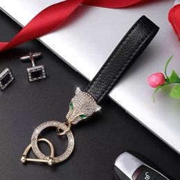 keychain designer keychain Luxury key chain leather diamond design temperament versatile style keychain fashion people design Christmas gift very nice