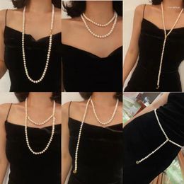 Choker Super Variety Of Wearing Methods Natural Freshwater Pearl Necklace Sweater Chain Waist