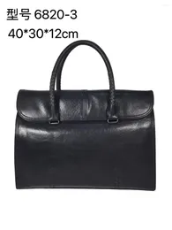 Briefcases 2023 Men's Fashion Head Layer Cowhide Genuine Leather Cow Handbag Classic Laptop Bag Briefcase