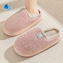 Slippers Mo Dou 2023 Velvet Cotton Shoes Women's Warm Indoor Home Simple Men's