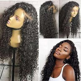 Wigs 360 Lace Frontal Wig pre plucked Water Wave Curly for Black Women 150% Density Glueless brazilian hair lace front wig 14inch