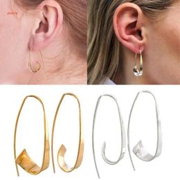 Dangle Earrings Vintage Geometric Fashionable Long Hook Hoop Earwears Metal Ear Rings Jewellery For Festivals