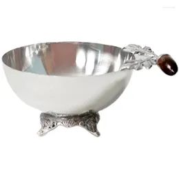 Bowls Handmade American Metallic Silver Pine Cone Decorative Art Fruit Bowl Storage