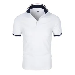 Men's Tracksuits Polo Shirt Men Casual Cotton Solid Color Poloshirt Breathable Tee Golf Tennis Brand Clothes Plus