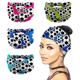 Football Headband Yoga Sweat Absorption Belt For Men Women Running Fitness Headband Elastic Cotton Headscarf Sports Ball Style