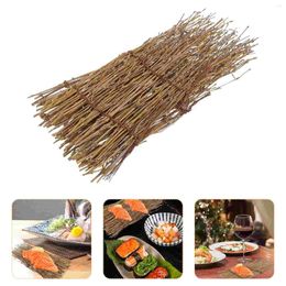 Dinnerware Sets 3 Pcs El Restaurant Plate Bamboo Fence Fencing Ornament Wooden Tray Decorate