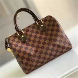 Hot Sell High quality designer handbag speedy 25 cm pillowcase Genuine Leather Fashion bag women bag Shoulder Bags Lady Totes handbags strapless totes purse