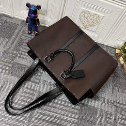 Women's Luxury Tote Wallet Leather Sac Plat24H Handbag Designer Vintage Underarm Bag Shoulder Bag Casual Shopper Business Bag M46451