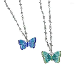 Pendant Necklaces Butterfly Necklace Stylish Neck Jewellery Thorns Knotted Chains