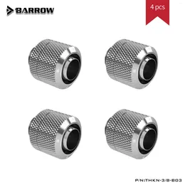 Computer Coolings Barrow THKN-3/8-B03 4Pcs Thin Hose Fitting For Soft Tube Silver/Gold/White/Black Hand-Tightened Pipe Connector