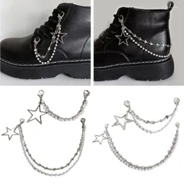 Anklets Double Layer Shoe Chains Unique Accessories Star/Heart Pearls Buckles