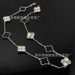 Designer VanCA Jewelry Luxury Accessories Ten Flower Pendant Necklace Lucky Four Leaf Grass 10 Flower Necklace Collar Chain Fritillaria Necklace Agate M9JE