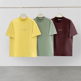 2024 T Mens Shirt Tshirt Designer Womens Top Version 280g Pure Cotton oaming Printing Process 3D Letters Design Round Neck Shirts Wholesale