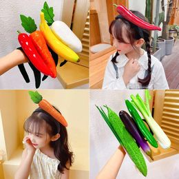 Hair Accessories Creative Imitation Vegetable Funny Hoop Hairband Pepper Carrot Eggplant Hairhoop Headband For Girls Women