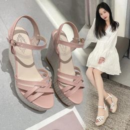 Heels High Platform Women Sandals Casual Elegant Ladies Shoes Designer Women s Wedges Comfortable Espadrilles Low Wedge Epadrille