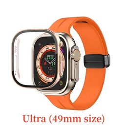 Cases high quality 49mm size For Apple watch Ultra Series 8 49mm iWatch marine strap smart watch sport watch wireless charging strap box