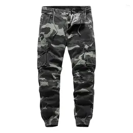 Men's Pants Camouflage Cargo Joggers Multi-pocket Outdoor Military Army Trousers Loose Pencil For Male