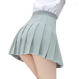 Skirts Without Shorts Women's Pleated Skirt Elastic High Waist Female Mini Chic No Lining Girls Short Sexy A-line