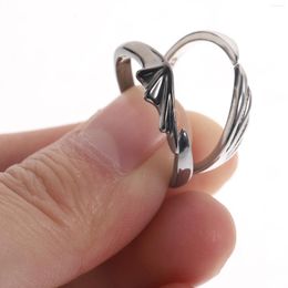 Cluster Rings Matching For Couples Angel Wedding Ceremony Decorations Chic Finger