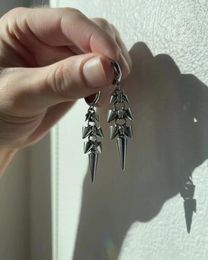 Dangle Earrings Gothic Punk Cone Rivet For Women Man Personality Creative Trendy Hip Hop Charm Aesthetic Fashion Jewelry