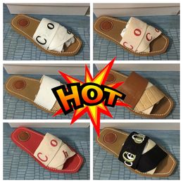 CH Sandles womens woody sandals fluffy flat mule slide white pink lace lettering canvas fuzzy fur slippers summer shoes