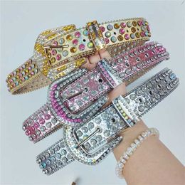 57% Belt Designer New Net red diamond pearl straight multicolor hot selling belt for women