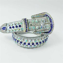 50% OFF Belt Designer New style rhinestone sequin wide fashion holeless nude blue versatile women's dance belt