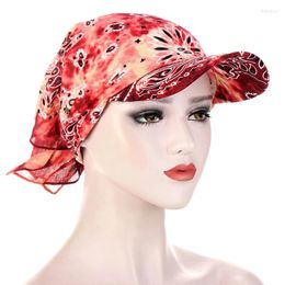 Visors Bandana Hat Women Men Hedging Print Sunscreen Turban Headscarf Headpiece Scarf Cap Summer Outdoor Ladies Hooded