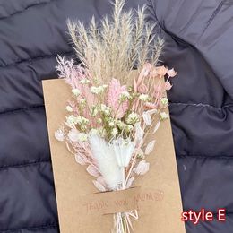 Dried Flowers Grass Mini Bouquet Set Envelope Greeting Cards Wedding Invitations Gift Card Thank You Home Decor