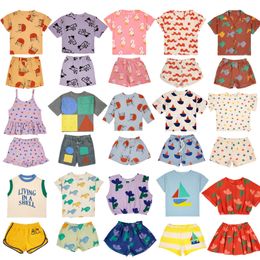Clothing Sets 2023 Summer BC Boys Girls Short Sleeve Cute Print T Shirts and Shorts Kids Baby Child Cottton Tees Tops 230630