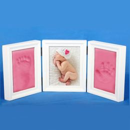 Keepsakes Baby's Full Moon Hand and Foot Print Commemorative born Picture Frame Centenary Souvenir 230701