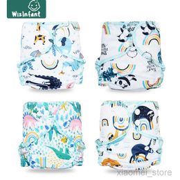 Cloth Diapers WizInfant Newborn Organic Cotton Colrful Binding Baby Diapers Tiny AIO Cloth Diaper Waterproof PUL Fit 3-6KG BabyHKD230701