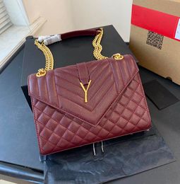 Woman S Designer Shoulder Bags ENVELOPE Bag Chain Double Flap Genuine Leather Handbags Calfskin Crossbody Bags Caviar Classic Diamond