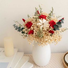 Dried Flowers Preserved Gypsophila Natural Flower Babybreath Real Leaves Rabbit Grass Decor Home Wedding Party Arrangement Bouquet