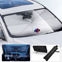 مظلة سيارة قابلة للطي مظلة واقية من الشمس الزجاج الأمامي مظلة واقية من الشمس لسيارات BMW X1 X2 X3 X4 X5 X6 X7 1 2 3 4 5 Series ملحقات السيارة 230701