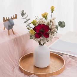 Dried Flowers Natural Preserved Dry Rose Do Not Forget Me Cotton Wedding Flower Decoration Home Room Accessories