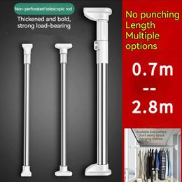 Boxes 38200cm Telescopic Shower Curtain Rod Punchingfree Superlong Balcony Clothes Hanging Rod Wardrobe Strut Bathroom Shelf