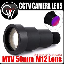 Philtres New 1/3'' 50mm Lens 6.7 Degree M12 Cctv Mtv Board Ir Lens with Infrared Philtre for Security Cctv Video Camera Run Cam