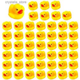 60-300pcs Squeaky Rubber Duck Duckie Float Bath Toys Baby Shower Water Toys for Swimming Pool Party Toys Gifts Boys Girls L230518