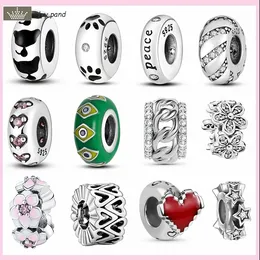For pandora charms Jewellery 925 charm beads accessories Cat Paw Spacer Heart Flower Stopper charm set