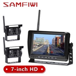 Car dvr 7 inch Wireless Monitor Truck Screen CMOS IR Night Vision Reverse Backup Wifi Camera Parking System Display for CarHKD230701