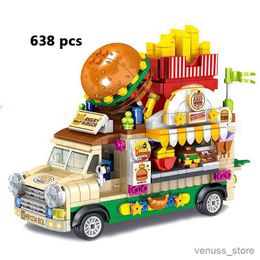 Blocks Mini Parts City Outing Bus Compatible Friends Camper Camping Car Princess Model Building Blocks Sets Toys For Girls R230701