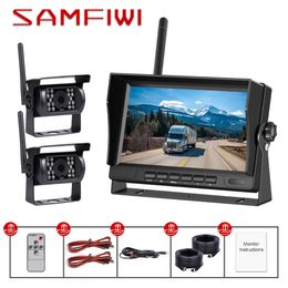 Car dvr 7 Inch Monitor Wireless Truck Rear View and Wifi Reverse Backup Camera for RV Bus TV Display ScreenHKD230701