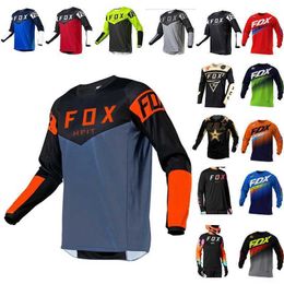 Mens T-Shirts 2023 Mens Downhill Jerseys Hpit Fox Mountain Bike MTB Shirts Offroad DH Motorcycle Jersey Motocross Sportwear Racing Bik