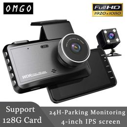 Car dvr 4 Inch Dual Lens IPS Screen Camera Auto DVR Dashcam Camcorder 1080P Recorder Video Registrator Carcam Dash Cam VehicleHKD230701