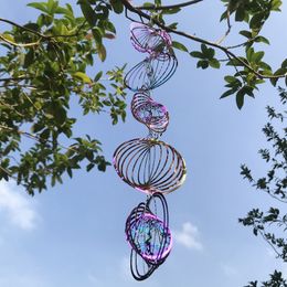 Decorative Objects Figurines 3D Rotating Wind Chimes Tree Of Life Spinner Bell For Home Decor Aesthetic Garden Hanging Decoration Outdoor Windchimes Set 230701