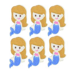 Diy Mermaid patches for clothing iron embroidered patch applique iron on patches sewing accessories badge stickers for clothes264d