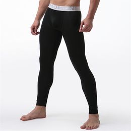 Mens Long Johns Underwear Solid Color Male Leggings Hombre Sexy Thermal Underpants Modal Elasticity Soft Termico Long Johns 201106335y