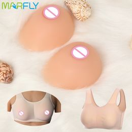 Breast Form False Shemale Breast Fake Chest Tits Silicone Artificial Breast DragQueen Shemale Transgender Postoperative Crossdresser Bra Set 230630